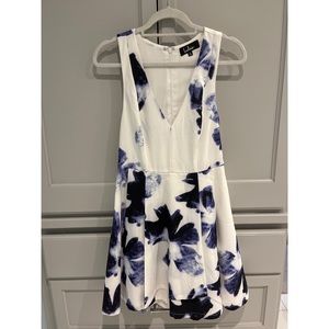 Lulus White Floral Dress (Deep V Neck)